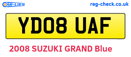 YD08UAF are the vehicle registration plates.