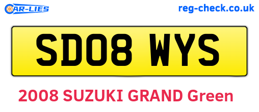 SD08WYS are the vehicle registration plates.