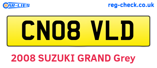 CN08VLD are the vehicle registration plates.