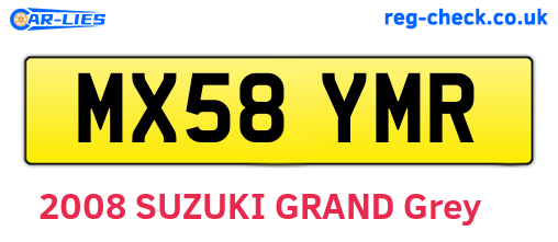 MX58YMR are the vehicle registration plates.