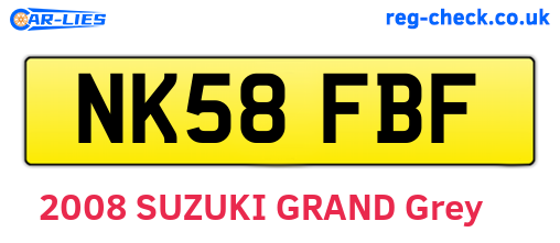 NK58FBF are the vehicle registration plates.