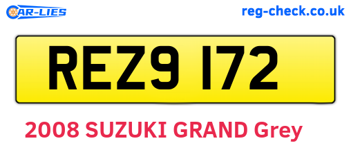 REZ9172 are the vehicle registration plates.