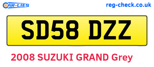 SD58DZZ are the vehicle registration plates.