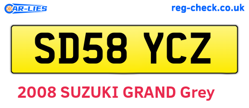 SD58YCZ are the vehicle registration plates.