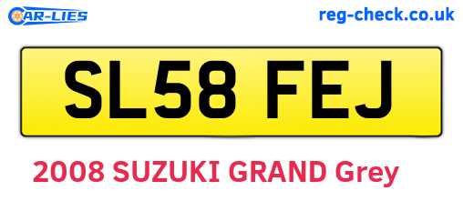SL58FEJ are the vehicle registration plates.