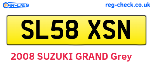 SL58XSN are the vehicle registration plates.