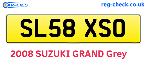SL58XSO are the vehicle registration plates.