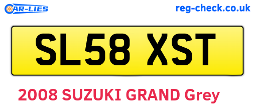 SL58XST are the vehicle registration plates.