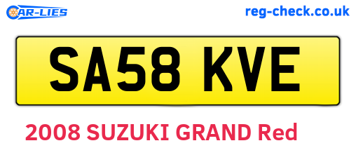 SA58KVE are the vehicle registration plates.