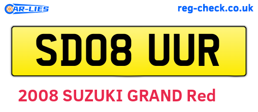 SD08UUR are the vehicle registration plates.