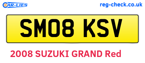 SM08KSV are the vehicle registration plates.