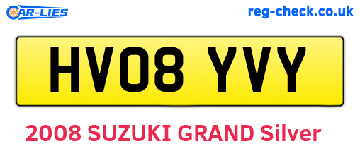HV08YVY are the vehicle registration plates.