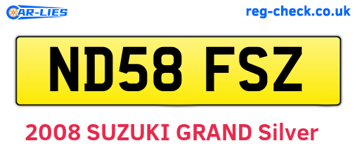 ND58FSZ are the vehicle registration plates.