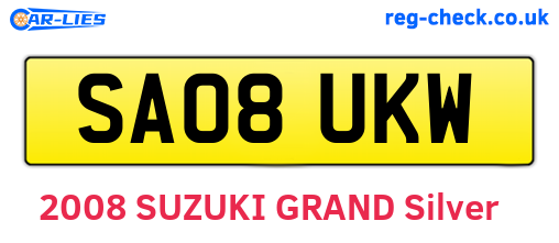 SA08UKW are the vehicle registration plates.