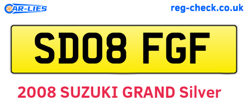 SD08FGF are the vehicle registration plates.