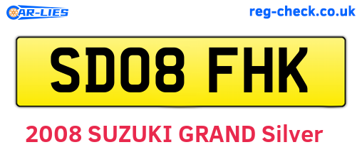 SD08FHK are the vehicle registration plates.