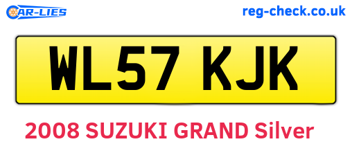 WL57KJK are the vehicle registration plates.