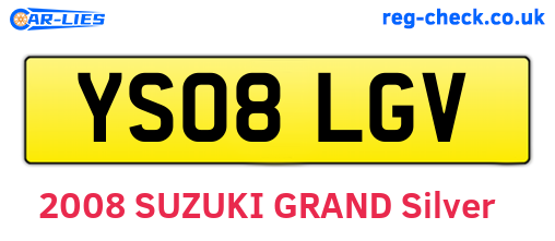YS08LGV are the vehicle registration plates.