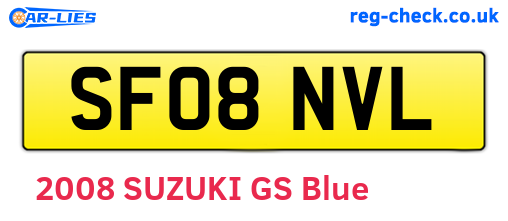SF08NVL are the vehicle registration plates.