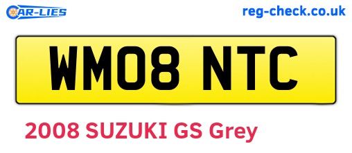 WM08NTC are the vehicle registration plates.