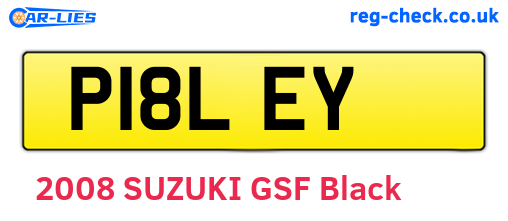 P18LEY are the vehicle registration plates.