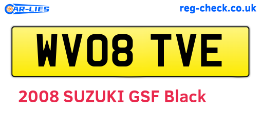 WV08TVE are the vehicle registration plates.