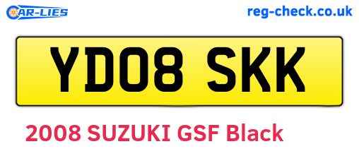 YD08SKK are the vehicle registration plates.