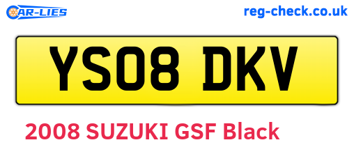 YS08DKV are the vehicle registration plates.