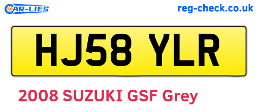 HJ58YLR are the vehicle registration plates.