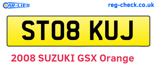 ST08KUJ are the vehicle registration plates.