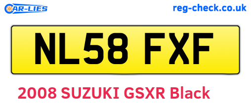 NL58FXF are the vehicle registration plates.