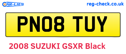 PN08TUY are the vehicle registration plates.