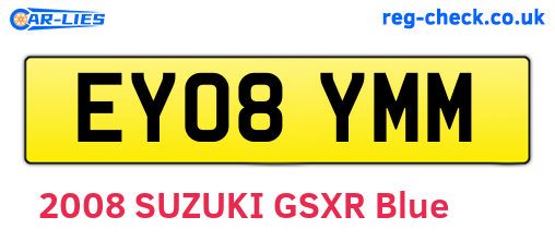 EY08YMM are the vehicle registration plates.