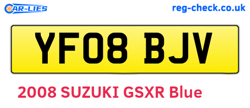 YF08BJV are the vehicle registration plates.