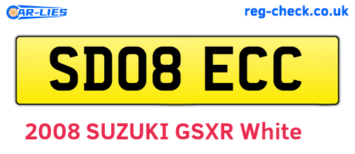 SD08ECC are the vehicle registration plates.