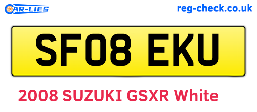 SF08EKU are the vehicle registration plates.
