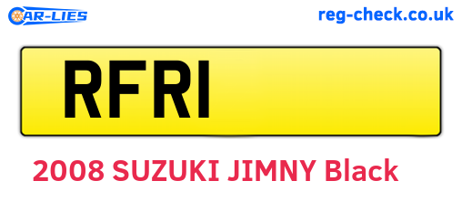 RFR1 are the vehicle registration plates.