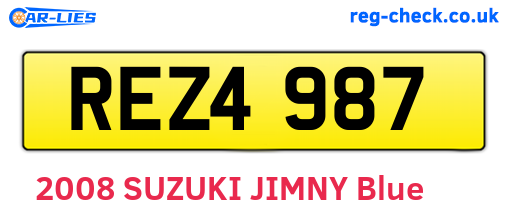 REZ4987 are the vehicle registration plates.