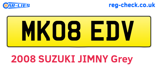 MK08EDV are the vehicle registration plates.