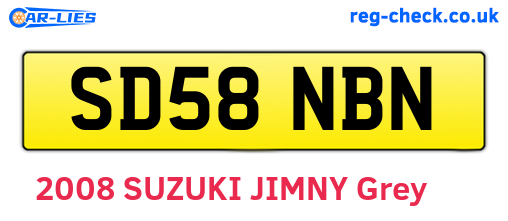 SD58NBN are the vehicle registration plates.