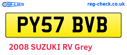 PY57BVB are the vehicle registration plates.