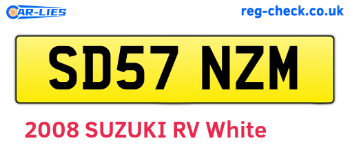 SD57NZM are the vehicle registration plates.