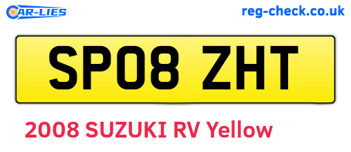 SP08ZHT are the vehicle registration plates.