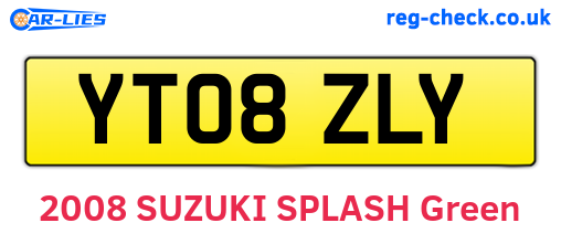 YT08ZLY are the vehicle registration plates.