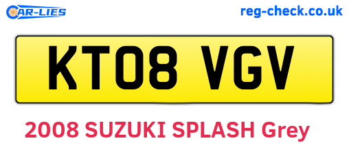 KT08VGV are the vehicle registration plates.