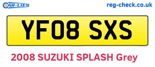 YF08SXS are the vehicle registration plates.
