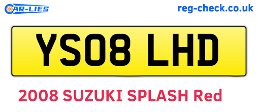 YS08LHD are the vehicle registration plates.