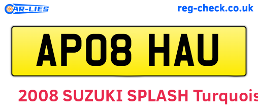 AP08HAU are the vehicle registration plates.