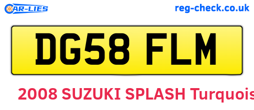 DG58FLM are the vehicle registration plates.