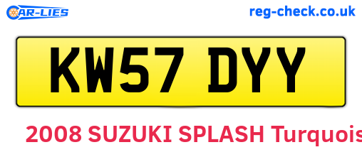 KW57DYY are the vehicle registration plates.
